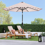 Best Choice Products 10ft Solar Polyester LED Lighted Patio Umbrella w/Tilt Adjustment and UV-Resistant Fabric