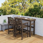 SERWALL Outdoor Bar Table and Chairs Set, Adirondack Bar Chairs Set of 2 and Bar Height Table, All Weather HDPE Patio Bar Set, Outdoor Furniture for Outside, Coffee