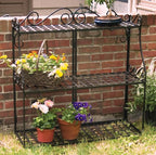 Panacea Products Forged 3-Tier Plant Stand, Black