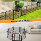 Tall Garden Fence with Gate 48 in×27 in 12 Panels Total 26.6 Ft, Garden Fencing - Image 5