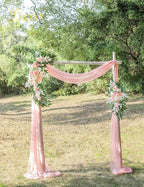 Artificial Flowers Wedding Arch Swag, Champagne and Pink Silk, 40 Inch