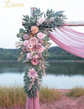 Artificial Silk Flowers, Dust Pink Wedding Arch Floral Swag Set