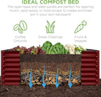 Best Choice Products 6x3x2ft Outdoor Metal Raised Garden Bed, Deep Root Box Planter for Vegetables, Flowers, Herbs, 269 Gallon Capacity, 100% Non Toxic Materials - Royal Red