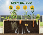 AMERLIFE U-Shaped Raised Garden Bed, 7.5Wx15Dx1.6H Free Combination Outdoor Wooden Raised Garden Bed Planter with 19.6" Depth Planter Box