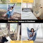 ADVOKAIR Hammock Chair Large 70.9"x47.2", 32% Bigger XXL Hanging Swing Chair - Image 5