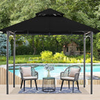 MASTERCANOPY Outdoor Garden Gazebo for Patios with Stable Steel Farme (9x9, Black)