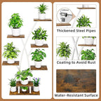Plant Stand Indoor with Grow Lights - 7 Tiered Plant Shelf Indoor, Corner Plant Stands for Indoor Plants Multiple, 42" Metal Plant Shelves, Plant Flower Holder Display Rack for Home Patio Balcony White