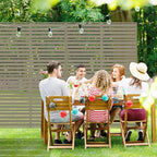 Casaphoria Metal Privacy Screen Outdoor, 72" H x 47" W Freestanding Decorative Privacy Screen for Patio Deck Balcony Garden with Stable Base, Green-Louvered