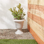 Arcadia Garden Products PL20TP Classic Traditional Plastic Urn Planter Indoor/Outdoor, 10" x 12", Taupe