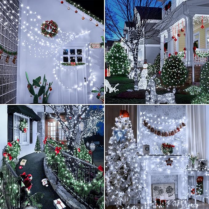 String Lights 196 FT 600 LED Cool White Outdoor IP44 Rated