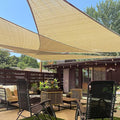LOVE STORY Custom Size 10'x20'x22.4' Sand Sun Shade Sail Right Triangle Sunhsade Fabric Awning Canopy for Patio Backyard Carport Pergola (Customized)