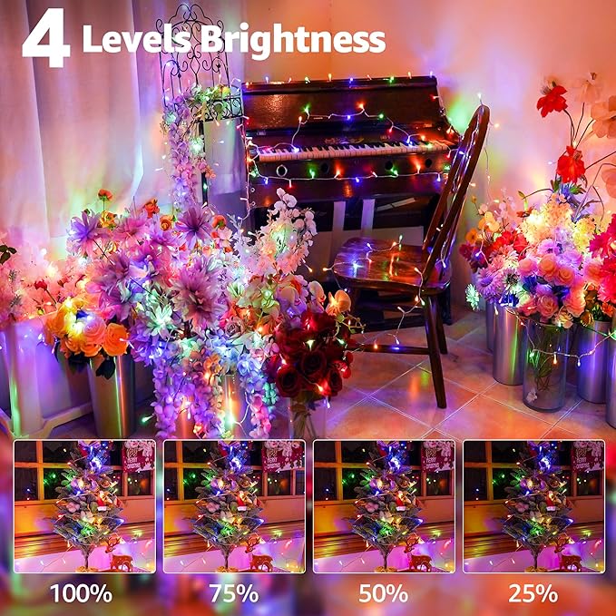 String Lights, 328 Ft 1000 LED Multicolor Indoor/Outdoor
