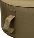 QILLOWAY Indoor/Outdoor Inflatable Stool,Round Ottoman,All Weather Foot Rest for Camping or Home,Sage
