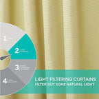 Exclusive Home Cabana Solid Indoor/Outdoor Light Filtering Hook-and-Loop Tab Top Curtain Panel Pair, 54"x144", Sundress