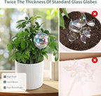 Extra-Thick Clear Glass Plant Watering Globes, Rainbow Gradient Self Watering Globes, Automatic Plant Waterer, Self Watering Planter Insert Spikes Devices for Everyday or Vacation Use, 6-Pack