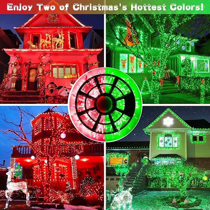 String Lights 168 ft Outdoor Color Changing LED with Remote and Reel