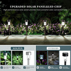 SOLPEX 24 Pack Solar Outdoor Lights Pathway, Stainless Steel Solar Lights Outdoor Waterproof,LED Landscape Lighting Solar Walkway Lights for Landscape/Patio/Lawn/Yard/Driveway-Warm White