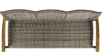 Christopher Knight Home Marcia Outdoor Wood Sofa, Wicker, 75.50 x 31.00 x 31.50, Gray, Natural Stained Finish