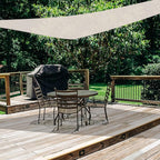 AsterOutdoor Sun Shade Sail Triangle 10' x 10' x 10' UV Block Canopy for Patio Backyard Lawn Garden Outdoor Activities, Cream