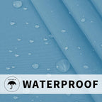 Easy-Going Outdoor Patio Curtains Detachable Tab Top Windproof Weatherproof Curtain for Cabana, Porch, Pergola and Gazebo, Tab Bottom Drape, 2 Panels, 54W x 108L inch, Sky Blue