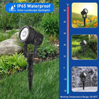 T-SUNUS RGB Solar Spot Lights Outdoor Christmas, Color Changing Landscape Spotlights Waterproof IP65 9.8ft Cable Separated Panel for Flag Patio Pathway Yard Garden Wall Halloween Holiday Decoration