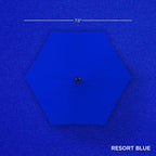 Best Choice Products 7.5ft Outdoor Solar Market Table Patio Umbrella for Deck, Pool w/Tilt, Crank, LED Lights - Resort Blue