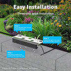 SUNVIE 7 Inch 5W LED Hardscape Lighting 5000K Daylight Retaining Wall Lights 12-24V AC/DC Waterproof Outdoor Landscape Lighting Low Voltage Step Lights with Connectors Hardscape Paver Light, 12 Pack