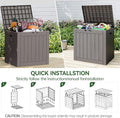 Deck Boxes, 2-Pack 32 Gallon Grey Resin Lockable Waterproof Storage