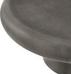 Modway Argos Round Concrete Coffee Table in Gray - Cement Low Coffee Table for Sitting on The Floor - Weather Resistant Stone Patio Coffee Table - Indoor Outdoor 34 Inch Center Table