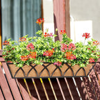 Y&M 2Pcs 24" Trough Coco Fiber Replacement Liner, Pre-Formed Window Deck Coco Liner, Natural Coconut Planter for Wall Hanging Basket, Window Box, Fence, Railing