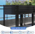 2PCS Galvanized Raised Garden Bed with Legs,2PCS 48×18×30in Elevated Planter Box for Backyard,Garden, Patio, Balcony, 300lb Capacity,Planters for Outdoor Plants,Black