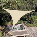 Patio Paradise 20' x 20' x 19'10" Sun Shade Sail Triangle Canopy, Permeable Shade Cloth Fabric Sunlight Block Patio Cover HDPE Deck Awning for Outdoor Backyard Pergolas Roof Shading, Sand