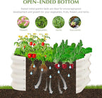 2-Pack 2x1ft Galvanized Raised Garden Bed, Outdoor Planter Bed, Metal Planter Box for Gardening and Planting