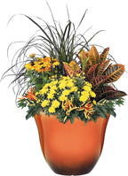 Classic Home and Garden Resin Planter, 15" | Tequila Sunrise | Pack of 2 | Flower Pot