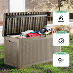 60 GallonOutdoor Storage Box, Resin Deck Boxes Waterproof, IndoorOutdoor Bin - Image 4