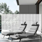 Casaphoria Metal Privacy Screen Outdoor, 72" H x 47" W Freestanding Decorative Privacy Screen for Patio Deck Balcony Garden with Stable Base, White-Adrian
