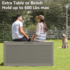 KAMABOKO 101 Gallon Waterproof Large Resin Deck Box, Lockable Large Outdoor - Image 5