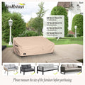 Sofa Covers for 2-Seat Patio Loveseat, Light Brown, Waterproof
