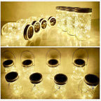 String Lights for Mason Jars, 8-Pack Solar Lid Lights, Warm White