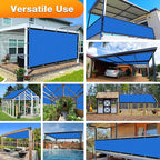 Artpuch Outdoor Pergola Shade Cover 7' X 12' Sun Shade Cloth with Grommets, 90% UV Protection Canopy Patio Privacy Screen (Customized Available) GN107, Blue