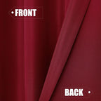 BONZER Waterproof Indoor/Outdoor Curtains for Patio Thick Privacy Grommet Curtains for Bedroom, Living Room, Porch, Pergola, Cabana, 1 Panel, 84W x 95L inch, Red
