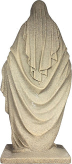 Emsco Group Virgin Mary Statue - Natural Sandstone Appearance - Made of Resin - Lightweight - 34" Height