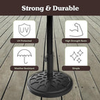 Umbrella Base - Heavy-Duty 19lbs Weighted Outdoor Stand for Patio Table, Tilt, and Lightweight Freestanding Umbrellas by Pure Garden (Black)