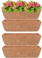 Y&M 4pcs 24“ Through Coco Liners Coconut Fiber Liner, Pre-Formed Replacement 24'' Coco Liner for Window Basket