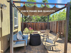 Pergola Shade Cover Replacement Canopy Top Compatible with 10 X 13 ft 6-Bar Pergola Frames - Gray (Canopy Size 116" W x 135" L, Canopy Top Only)