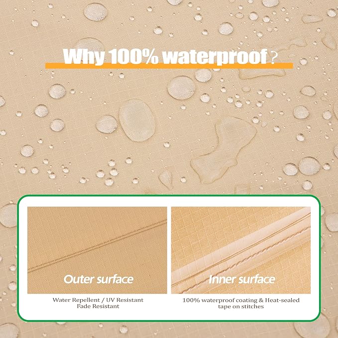 F&J Outdoors Waterproof Anti-UV Heavy Duty Rip-stop Fabric Extra Large Patio - Image 5