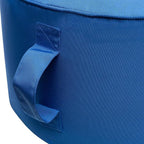 QILLOWAY Indoor/Outdoor Inflatable Stool,Round Ottoman,All Weather Foot Rest for Camping or Home,Marine Blue