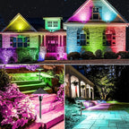 ZUCKEO RGB Color Changing Landscape Lights Low Voltage Pathway Lights 12V 24V Multi-Color LED Landscape Light Kit Waterproof for Yard Garden Path Christmas Decoration(12Pack)