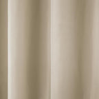 TOWN & COUNTRY BASICS Cabana Solid Heavyweight Indoor Outdoor Curtains, Light Filtering Opacity with Grommet Top, Water Repellent, 2-Pack Set, 54"x84", Taupe