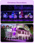 EDISHINE Christmas Decorations PAR38 Purple LED Flood Light Bulbs Outdoor, Dimmable LED Light Bulb, 18W(120W Equivalent), Outdoor Weatherproof Light Bulb for Christmas, E26 Base, 4 Pack